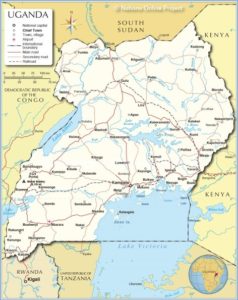 map of uganda where we work